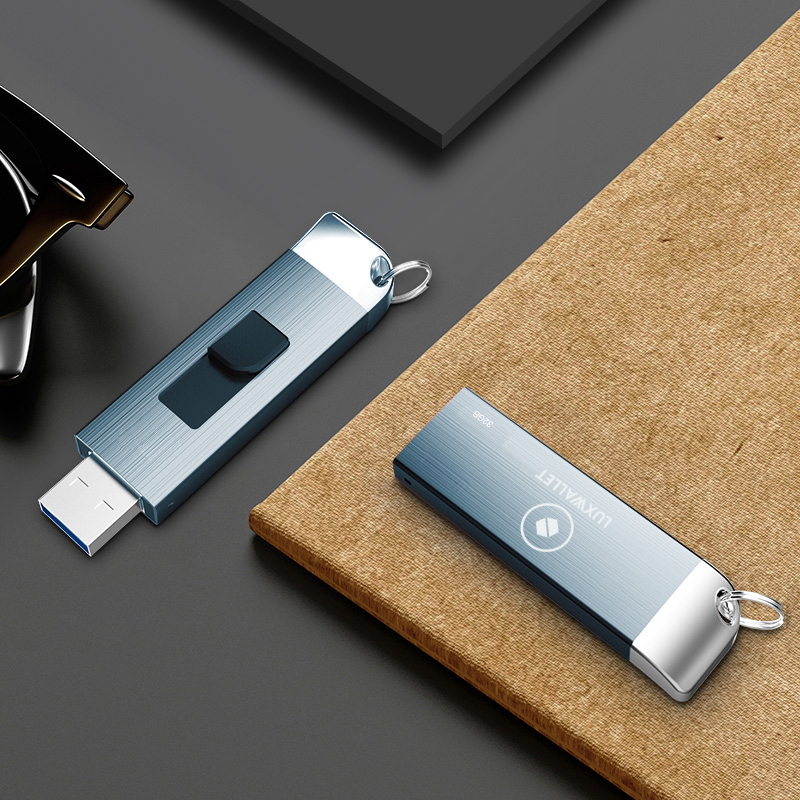 LUXWALLET - XPRO3 - USB 3.0 - 32GB Telescopisch Uitschuifbaar USB-Stick - High Speed Opslag - Grijs - Afbeelding 5