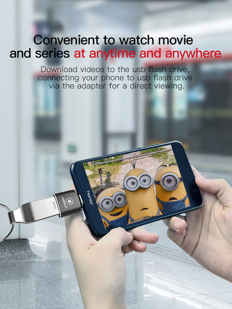 LUXWALLET DMA12 USB C / Type C Male naar USB 3.0 Female OTG Adapter -Zwart - Afbeelding 8