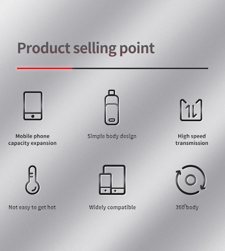 LUXWALLET PD8 USB Stick 512GB USB-C Type-C 3.1- USB 3.0 Flash Drive - OTG –360 Graden Roteerbaar – Zilver - Afbeelding 5