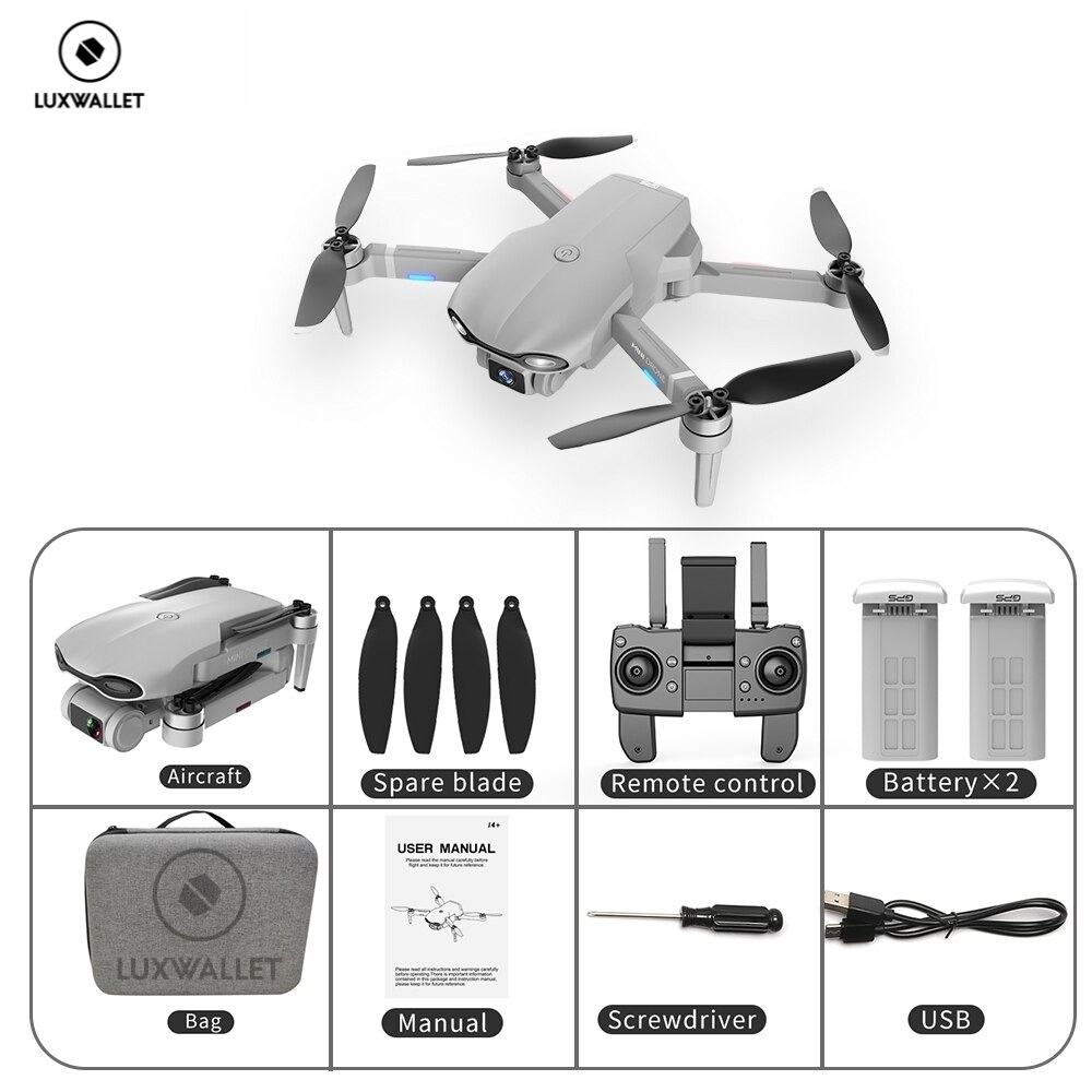 LUXWALLET Nocchi 5D - 20 KM/h - 249 Gram - 6K Camera + Stabilisator - 5Ghz WiFI FPV GPS Drone - Live Video + 2 Accu + Opbergcase - Afbeelding 29
