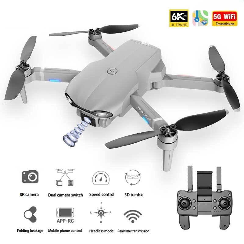 LUXWALLET Nocchi 5D - 20 KM/h - 249 Gram - 6K Camera + Stabilisator - 5Ghz WiFI FPV GPS Drone - Live Video + 2 Accu + Opbergcase - Afbeelding 4