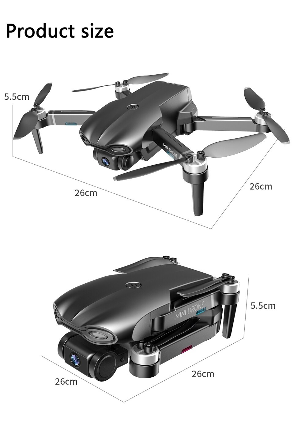 LUXWALLET Nocchi 5D - 20 KM/h - 249 Gram - 6K Camera + Stabilisator - 5Ghz WiFI FPV GPS Drone - Live Video + 2 Accu + Opbergcase - Afbeelding 26