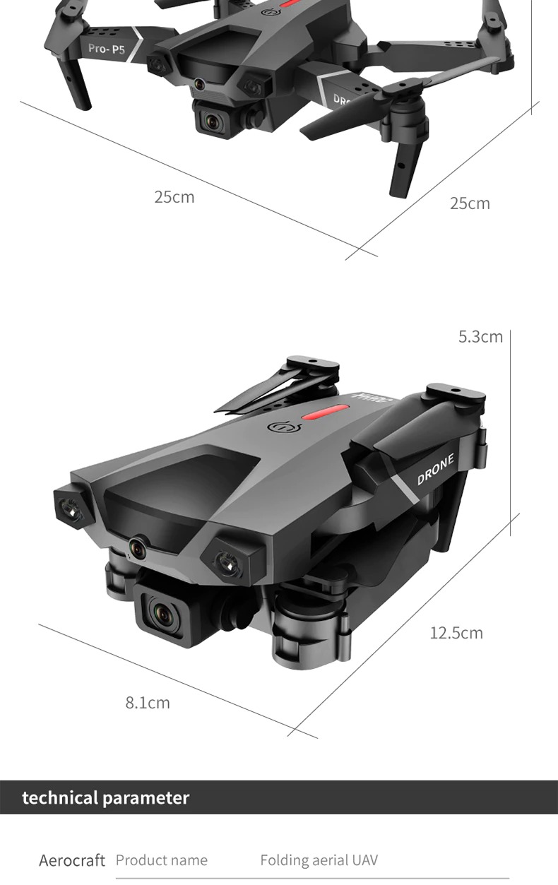 LUXWALLET® AeroFly Dodge Drone – 30km/h - Mini Drone met Camera + Infrarood Obstakel Ontwijking – VR - IOS / Android App - 2x Accu - Afbeelding 11