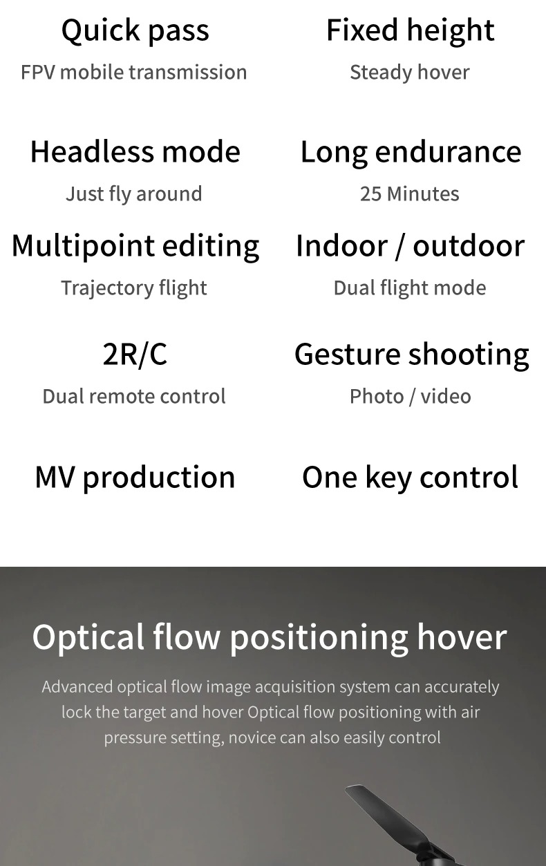 LUXWALLET® AeroFly Dodge Drone – 30km/h - Mini Drone met Camera + Infrarood Obstakel Ontwijking – VR - IOS / Android App - 2x Accu - Afbeelding 19