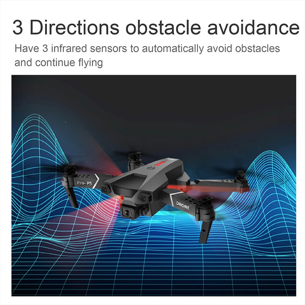 LUXWALLET® AeroFly Dodge Drone – 30km/h - Mini Drone met Camera + Infrarood Obstakel Ontwijking – VR - IOS / Android App - 2x Accu - Afbeelding 6
