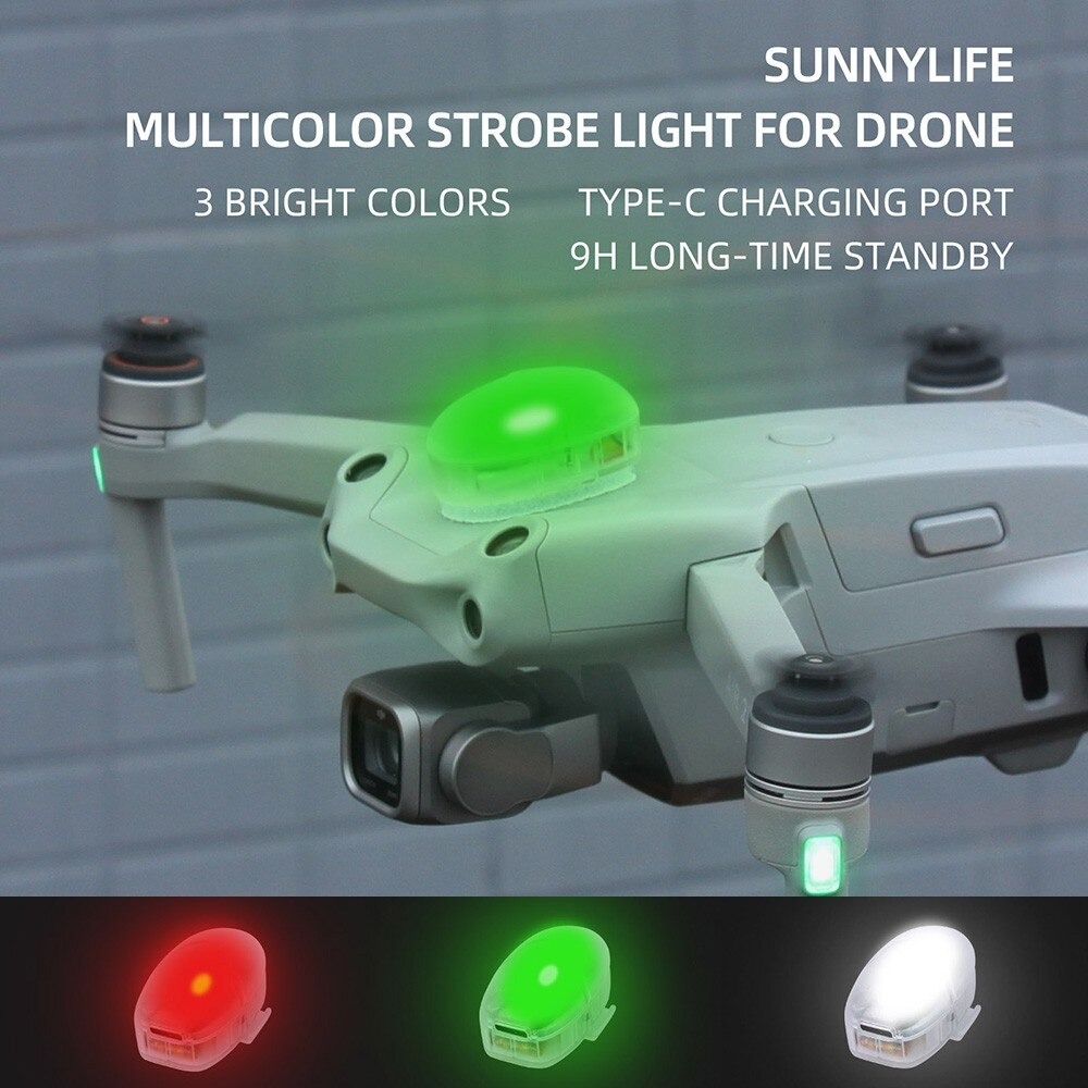 LUXWALLET SLD1 – Universele Drone Verlichting LED Lamp - Drie Kleuren - Geschikt voor o.a. DJI Mini SE/Air2s/Phantom 4 Pro - Afbeelding 2