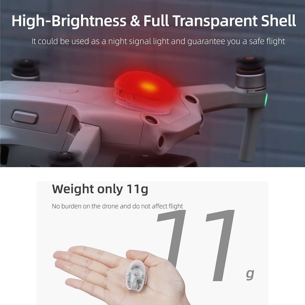 LUXWALLET SLD1 – Universele Drone Verlichting LED Lamp - Drie Kleuren - Geschikt voor o.a. DJI Mini SE/Air2s/Phantom 4 Pro - Afbeelding 7