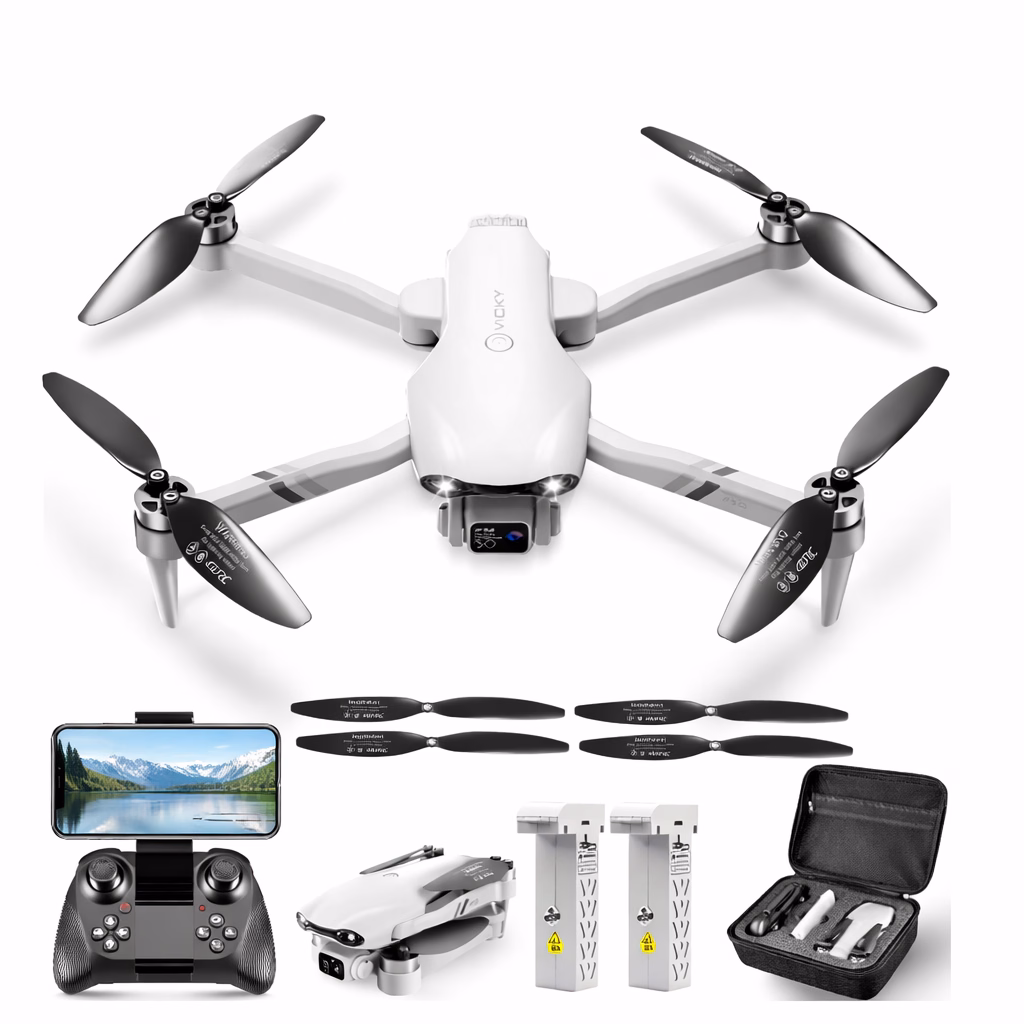 LUXWALLET Nocchi 6D Pro Brushless - 5Ghz WiFI GPS Drone – RTH Functie - 15-30KM/h – Drone Met Mobiele App - 2 Accu + Opbergcase - Afbeelding 2