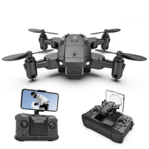 LUXWALLET SkyX - 10.8 km - 29 Gram - Mini Drone Met Camera – 480P – Opvouwbaar - 360° vliegsysteem - Richtingspunt vluchtmodus - Zwart