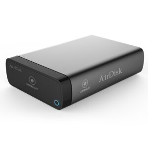 LUXWALLET AirDisk Q3C Linux - Behuizing Voor Netwerk Harde Schijf - HDD 3.5 SATA III – Mobiele App - Plug & Play - Zilver