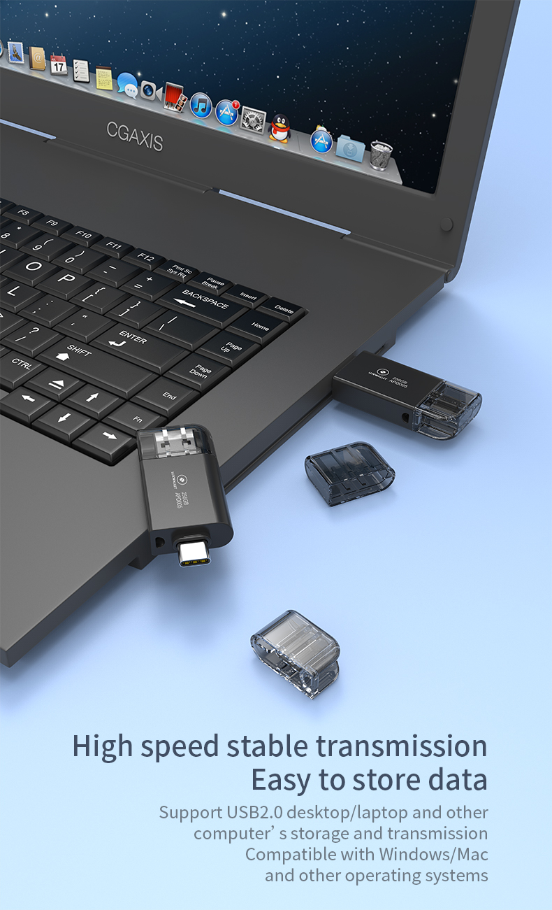 LUXWALLET APD - FlashDrive - 64GB - Extra Opslag iOS - Geen App Nodig + USB-C - Lightning - USB - Plug & Play - Afbeelding 13