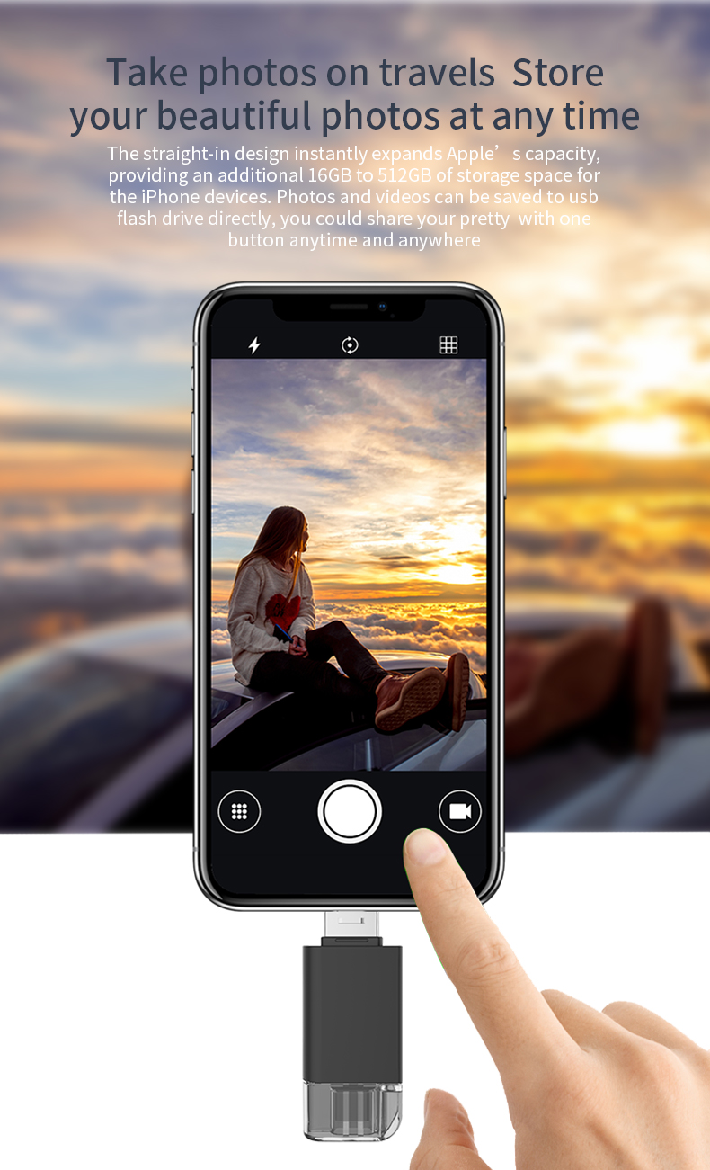 LUXWALLET APD - FlashDrive - 64GB - Extra Opslag iOS - Geen App Nodig + USB-C - Lightning - USB - Plug & Play - Afbeelding 12