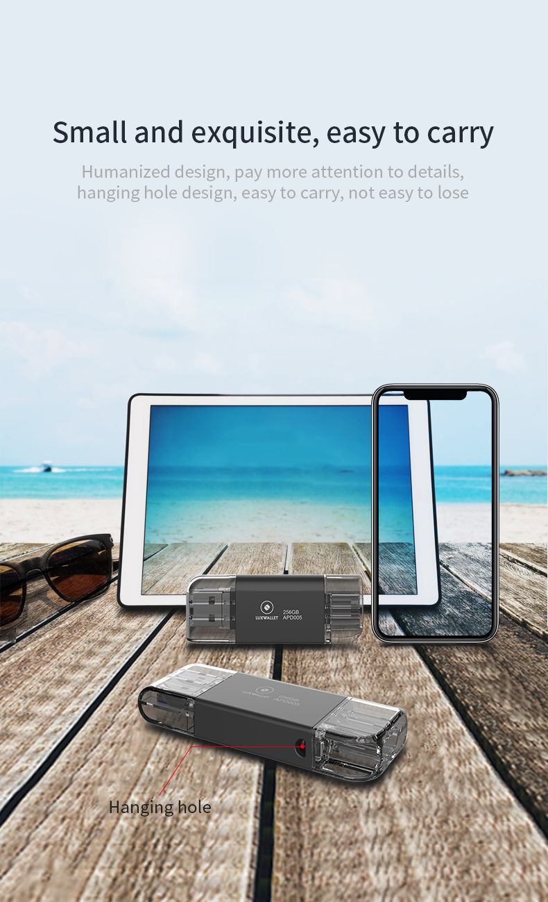 LUXWALLET APD - FlashDrive - 64GB - Extra Opslag iOS - Geen App Nodig + USB-C - Lightning - USB - Plug & Play - Afbeelding 9
