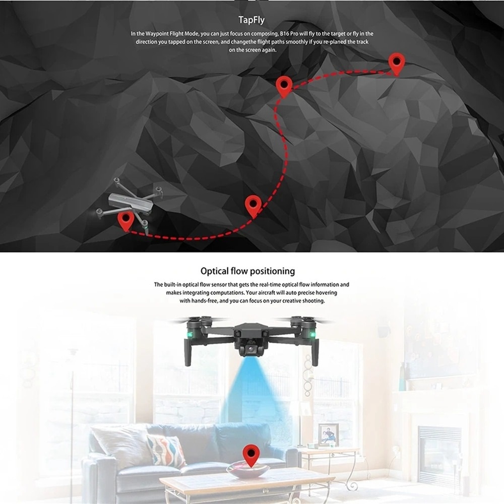 LUXWALLET Skyline5 – 40 km/h - 5Ghz Professionele Drone Met 3 Assige Gimbal – Mobiele App – Drone Met Echte 4K Camera - Grijs - Afbeelding 16