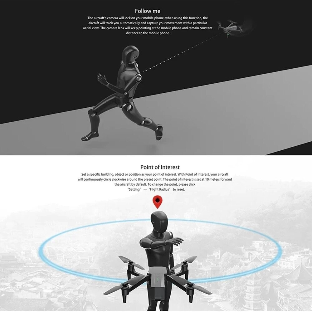 LUXWALLET Skyline5 – 40 km/h - 5Ghz Professionele Drone Met 3 Assige Gimbal – Mobiele App – Drone Met Echte 4K Camera - Grijs - Afbeelding 5