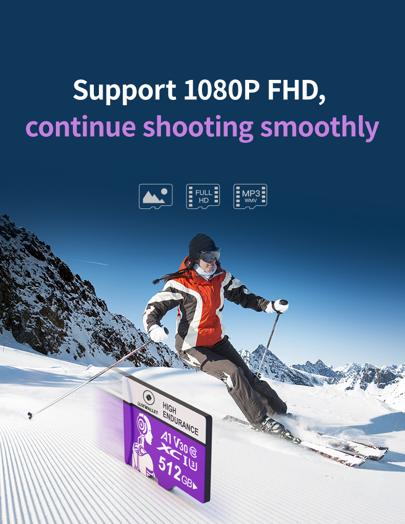 LUXWALLET® HC - 256 GB Micro SD Kaart - TF Klasse 10 - High Endurance - Snelle Gegevensoverdracht - Paars - Afbeelding 8