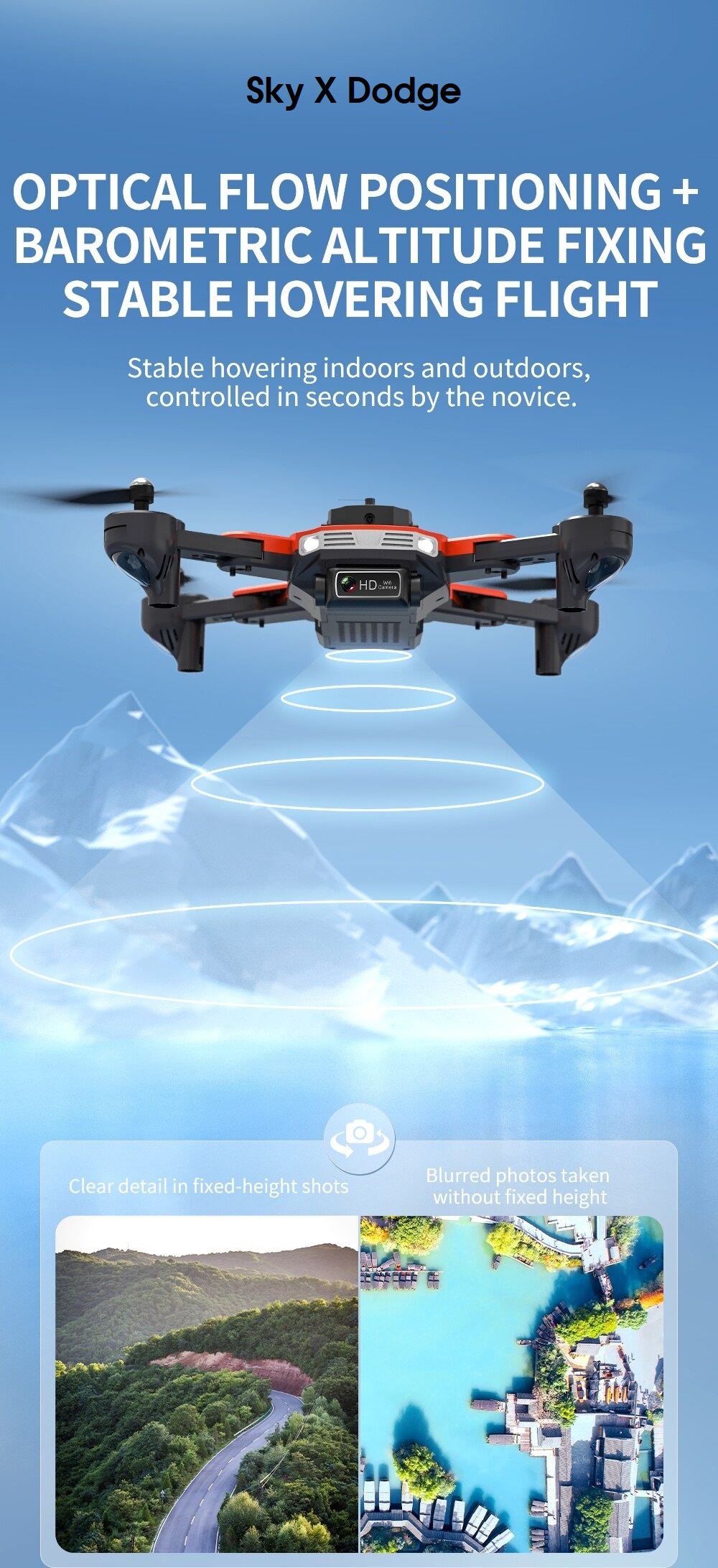 LUXWALLET Sky X Dodge - 22km/h - Infrarood Obstakel Vermijden - Mini Drone - 2x Camera Drone WiFi - Beginner Quadcopter - Afbeelding 11