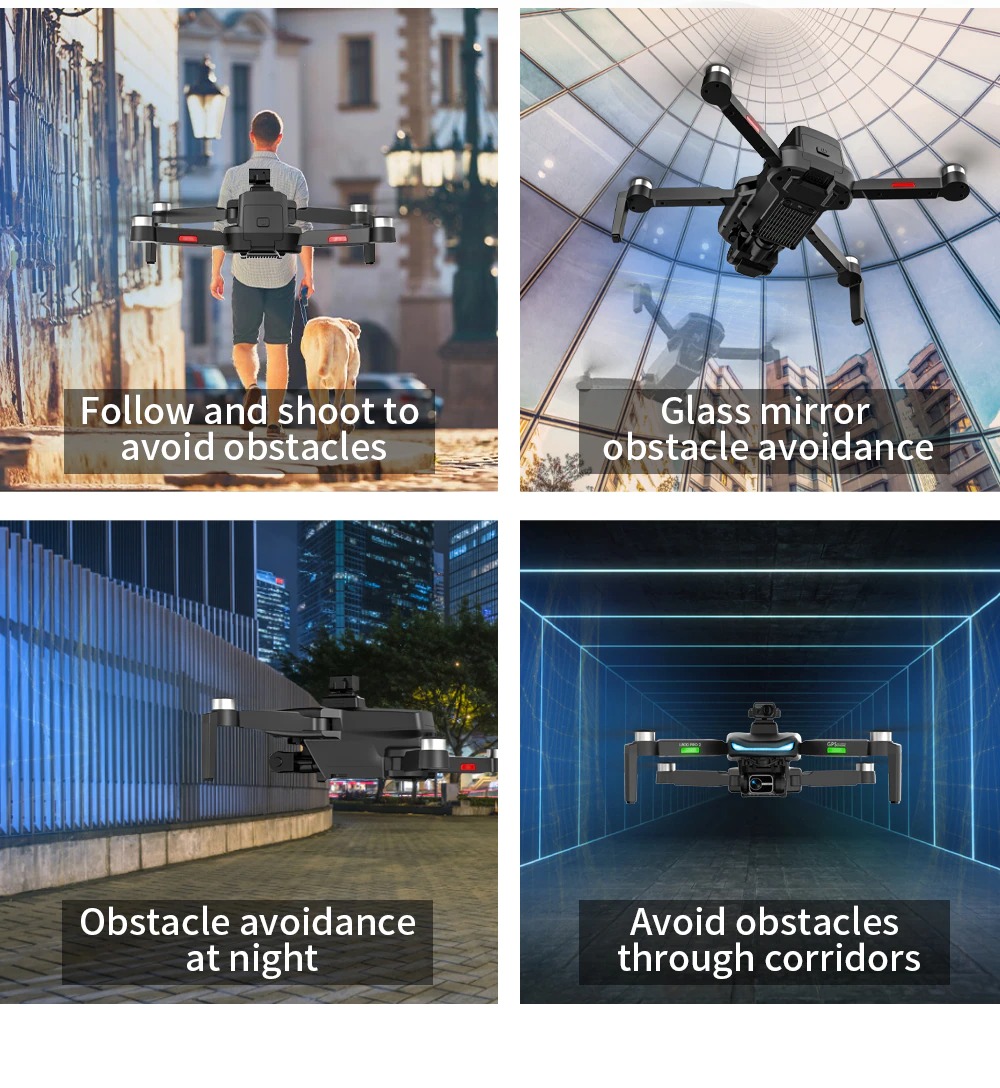 LUXWALLET OMEGA X DODGE - 45 km/h - GPS Drone - Obstakel Ontwijking Sensor - FPV WiFi 5Ghz - Micro SD - 2x Camera - 3-As Gimbal- Oranje - Afbeelding 11