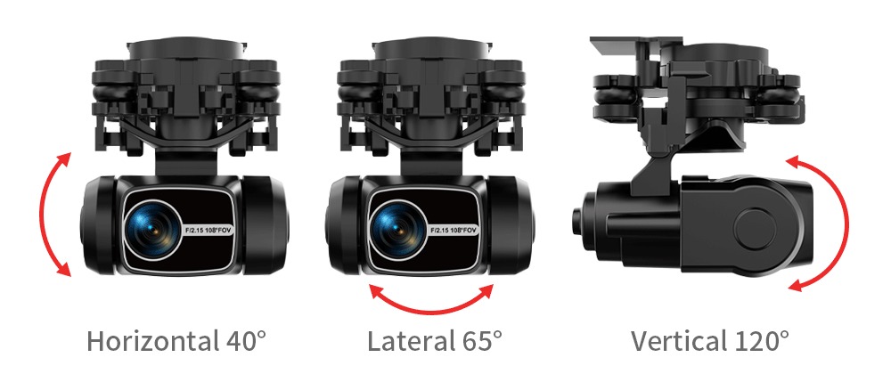 LUXWALLET OMEGA X DODGE - 45 km/h - GPS Drone - Obstakel Ontwijking Sensor - FPV WiFi 5Ghz - Micro SD - 2x Camera - 3-As Gimbal- Oranje - Afbeelding 26