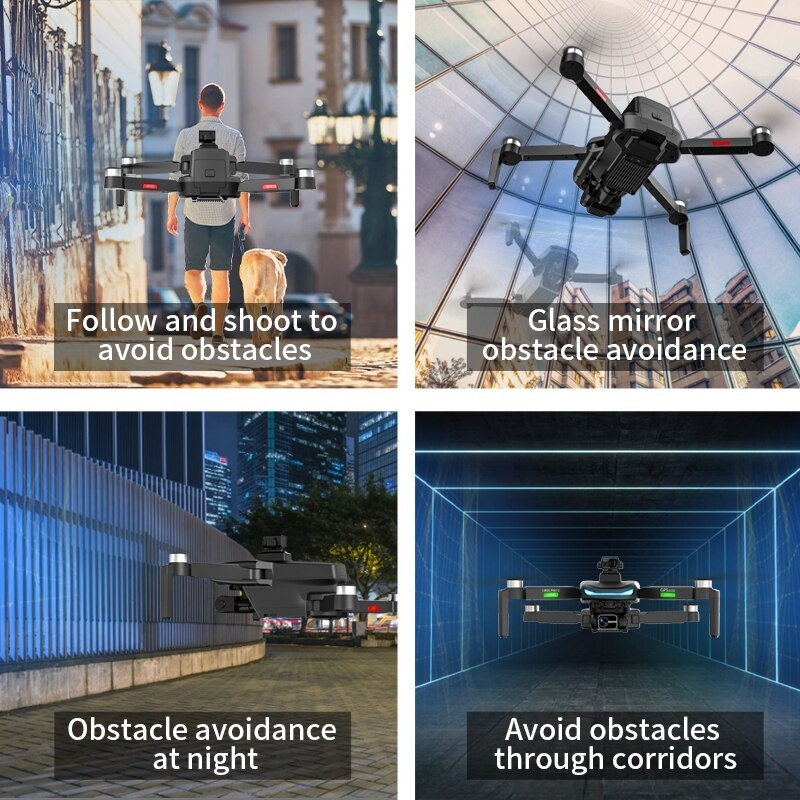 LUXWALLET OMEGA X DODGE - 45 km/h - GPS Drone - Obstakel Ontwijking Sensor - FPV WiFi 5Ghz - Micro SD - 2x Camera - 3-As Gimbal- Oranje - Afbeelding 23