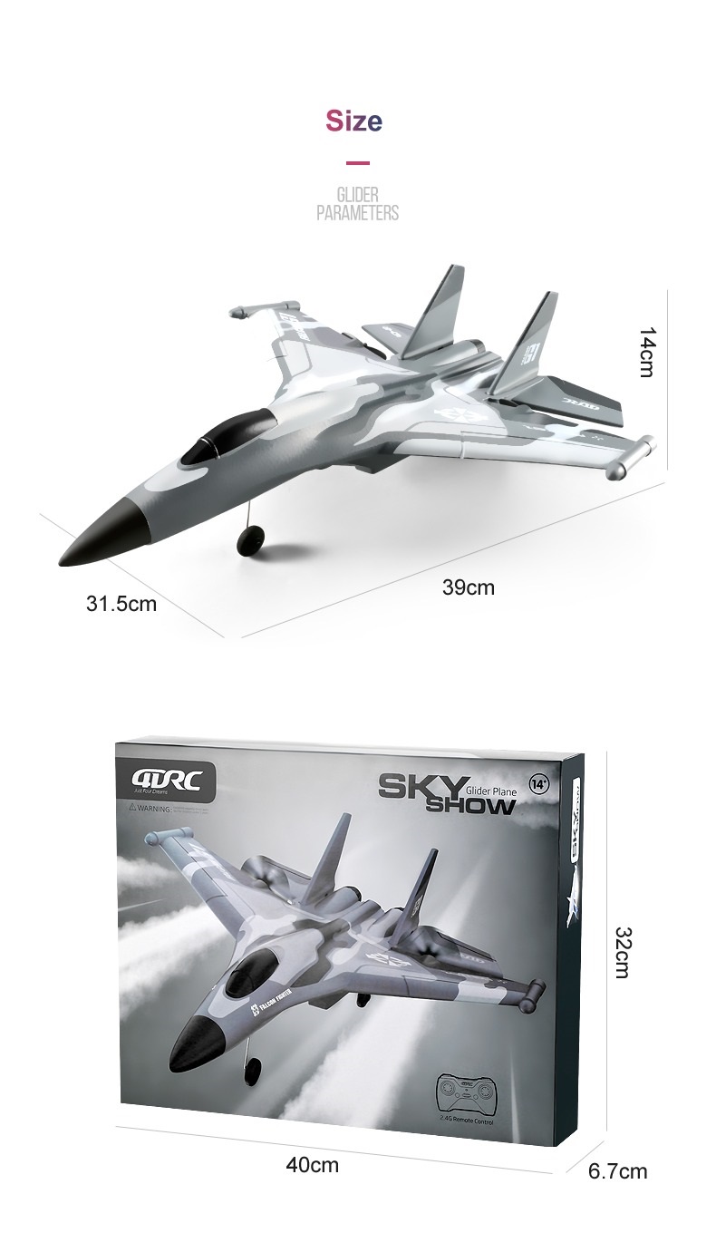 LUXWALLET SkyShow Pro – 2.4GHz RC Vliegtuig Drone – Straaljager Drone Met LED Verlichting – Crashbestendig – Waterbestendige Drone Met 2 Batterijen – Grijze Camouflage - Afbeelding 19