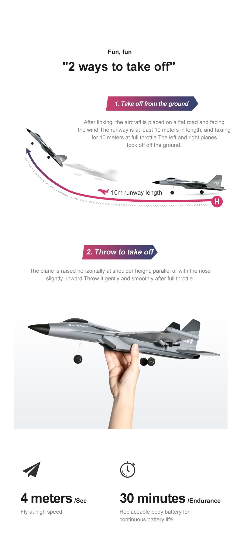 LUXWALLET SkyShow Pro – 2.4GHz RC Vliegtuig Drone – Straaljager Drone Met LED Verlichting – Crashbestendig – Waterbestendige Drone Met 2 Batterijen – Grijze Camouflage - Afbeelding 14