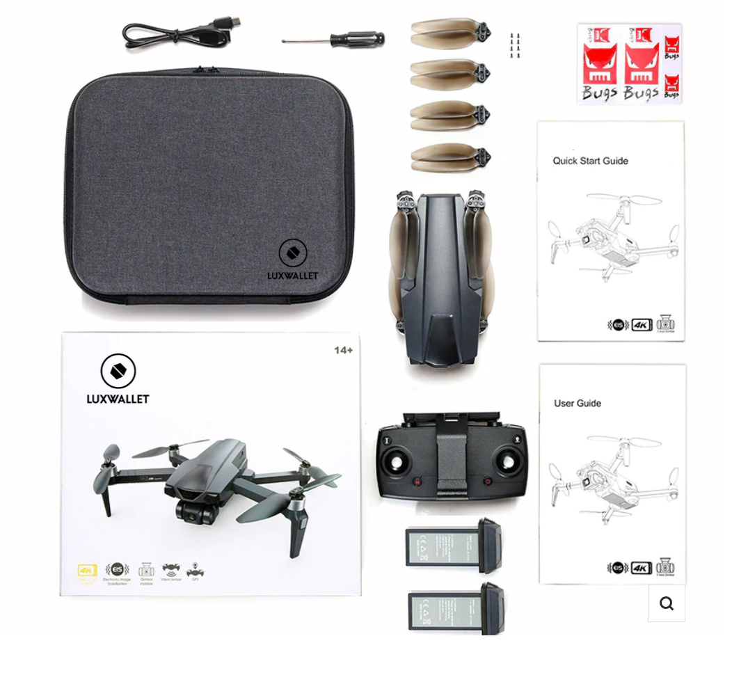 LUXWALLET Skyline6 Drone – 15-40KM/h – 4K Video WiFI – GPS - 3000 Meter 5Ghz FPV– 3 Axis Gimbal Luchtfotografie – RC 3KM Afstand - Afbeelding 7