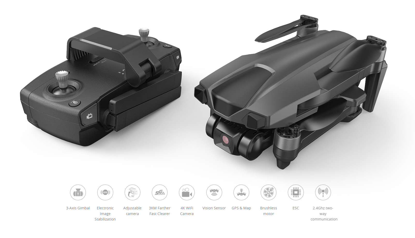 LUXWALLET Skyline6 Drone – 15-40KM/h – 4K Video WiFI – GPS - 3000 Meter 5Ghz FPV– 3 Axis Gimbal Luchtfotografie – RC 3KM Afstand - Afbeelding 25