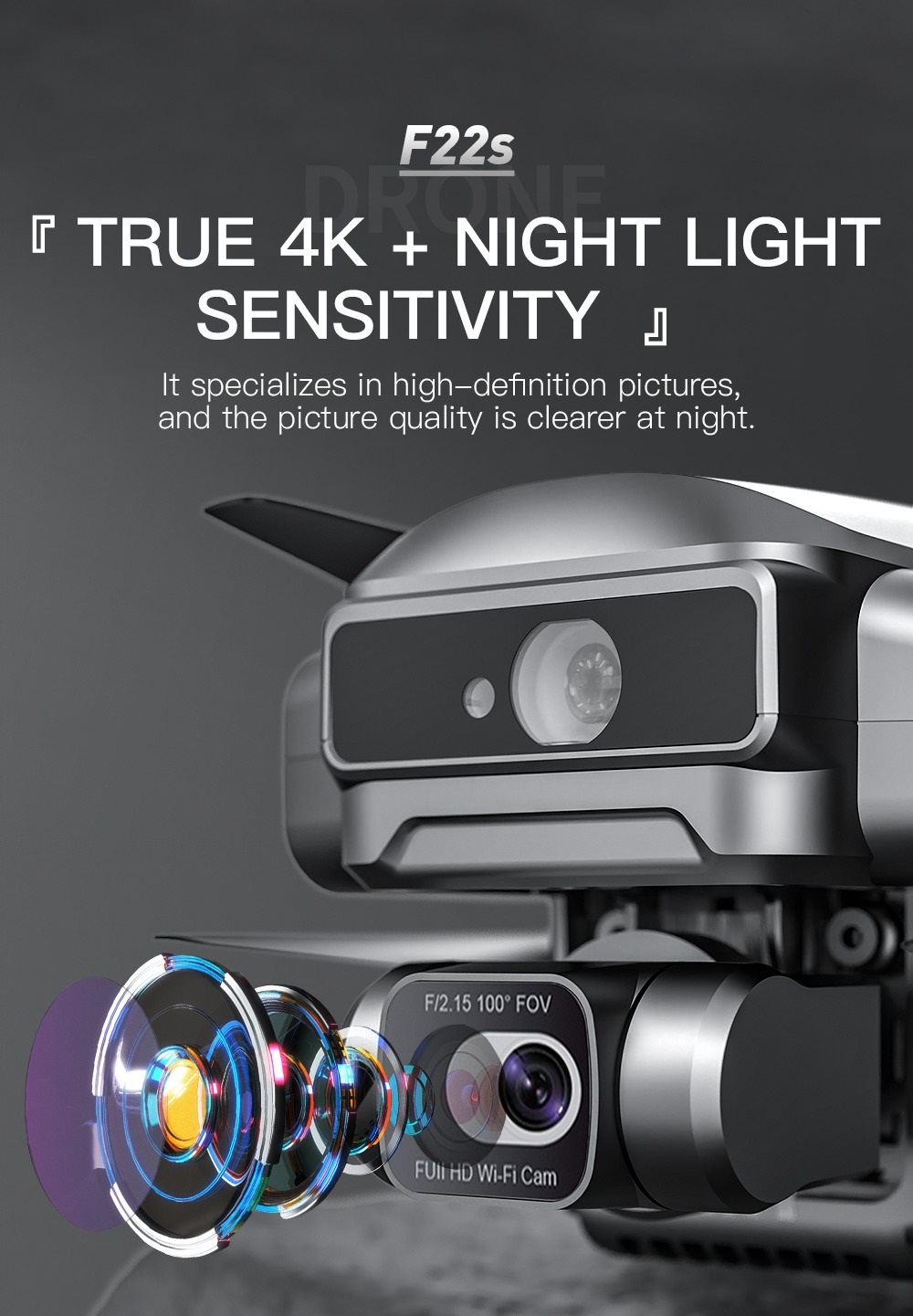 LUXWALLET Skyline Ultra Instinct Drone Met LAOS (Laser Obstacle Avoidance) - Professioneel 4K Video WiFi - 2-As Gimbal Luchtfotografie – 3500M - EIS Stabilisator – Donker Grijs - Afbeelding 7