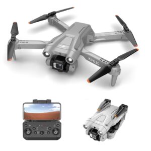 LUXWALLET Libra Light Drone – Drone Met Driezijdige Obstakel Ontwijking - Drone Met Twee Camera’s - 480P – Opvouwbaar - 360° Vliegsysteem - Richtingspunt Vluchtmodus – Grijs