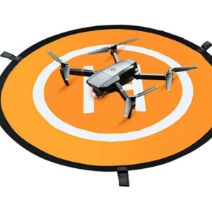 LUXWALLET Drone Landingsbaan Lichtgevend – 75 CM – Waterdicht – Nylon - Drone Accessoires – Dubbelzijdig - Oranje / Blauw