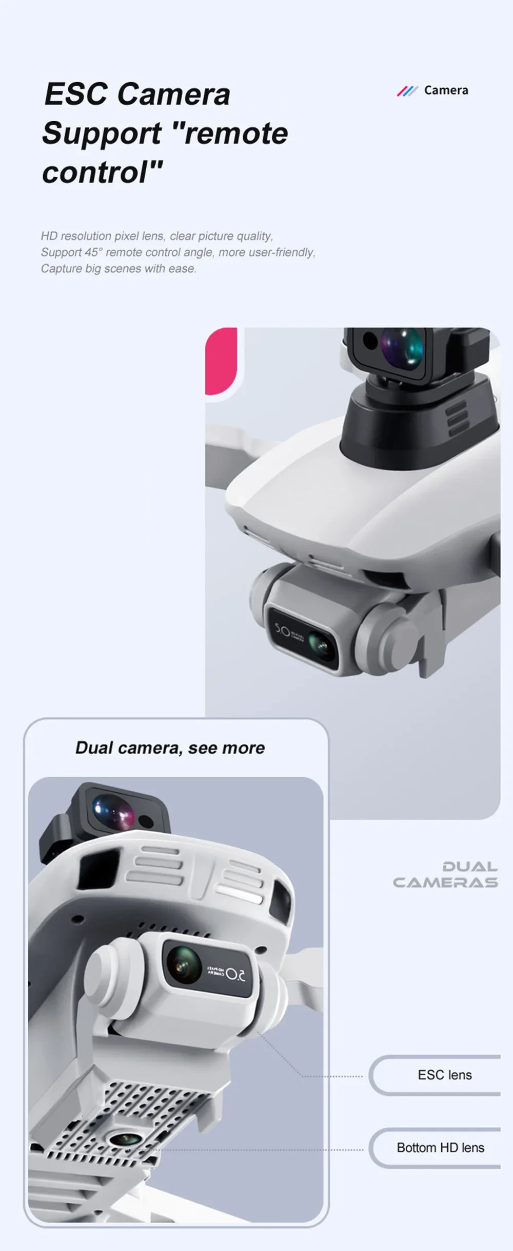 LUXWALLET Falcon X Dodge - 30KM/h Drone - WiFi GPS 1080P Full HD Drone – Laser Obstacle Avoidance - EIS Stabilisator - 2000 Meter Afstand + 2x Accu - Afbeelding 6