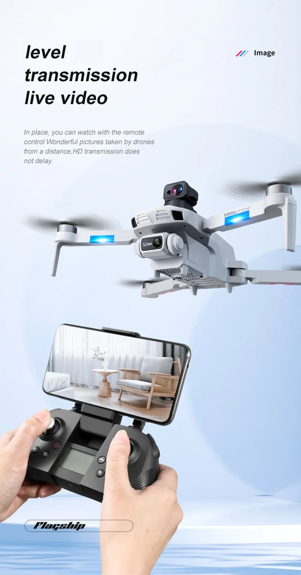 LUXWALLET Falcon X Dodge - 30KM/h Drone - WiFi GPS 1080P Full HD Drone – Laser Obstacle Avoidance - EIS Stabilisator - 2000 Meter Afstand + 2x Accu - Afbeelding 8