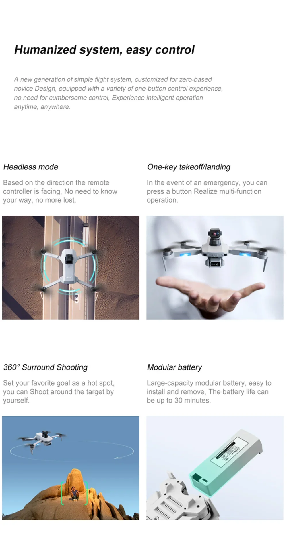 LUXWALLET Falcon X Dodge - 30KM/h Drone - WiFi GPS 1080P Full HD Drone – Laser Obstacle Avoidance - EIS Stabilisator - 2000 Meter Afstand + 2x Accu - Afbeelding 12