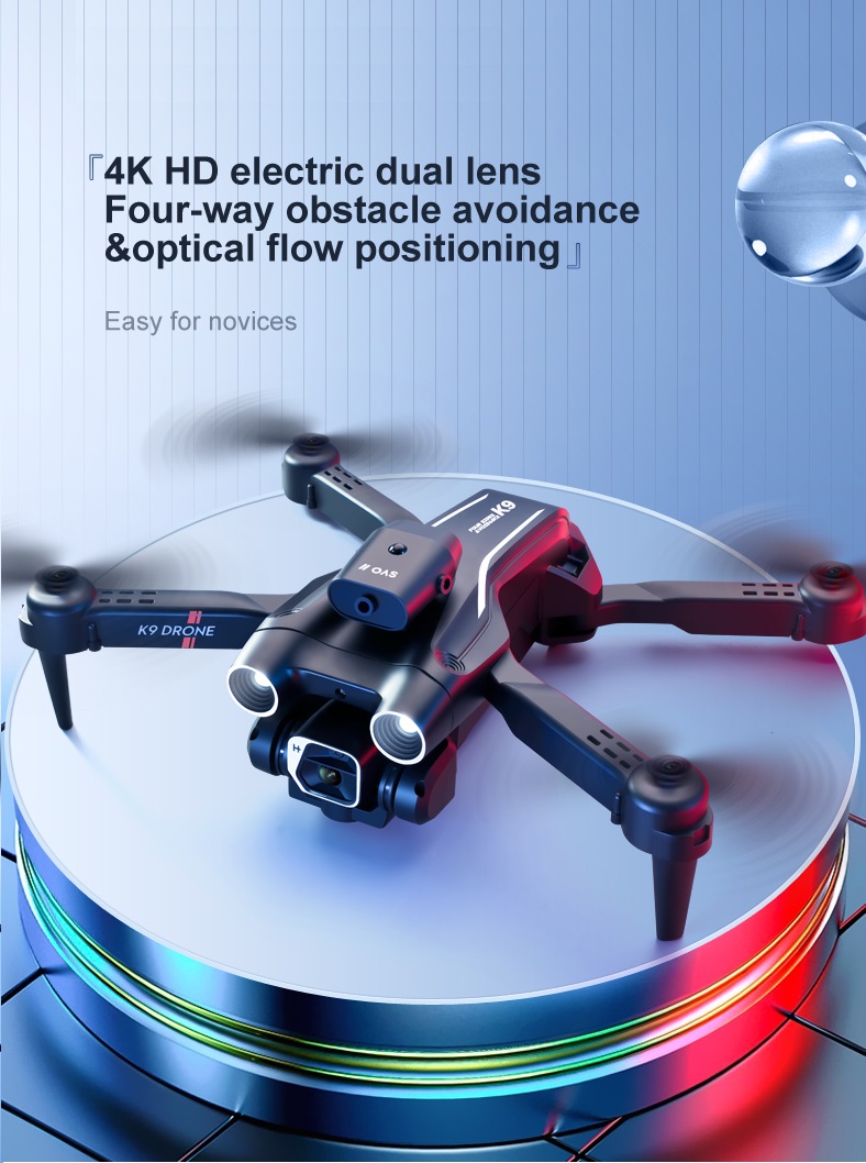 LUXWALLET Libra Light Max Drone – Drone Met Vierzijdige Obstakel Ontwijking - Drone Met Twee Camera’s - 480P – Opvouwbaar - 360° Vliegsysteem - Richtingspunt Vluchtmodus – Zwart - Afbeelding 3