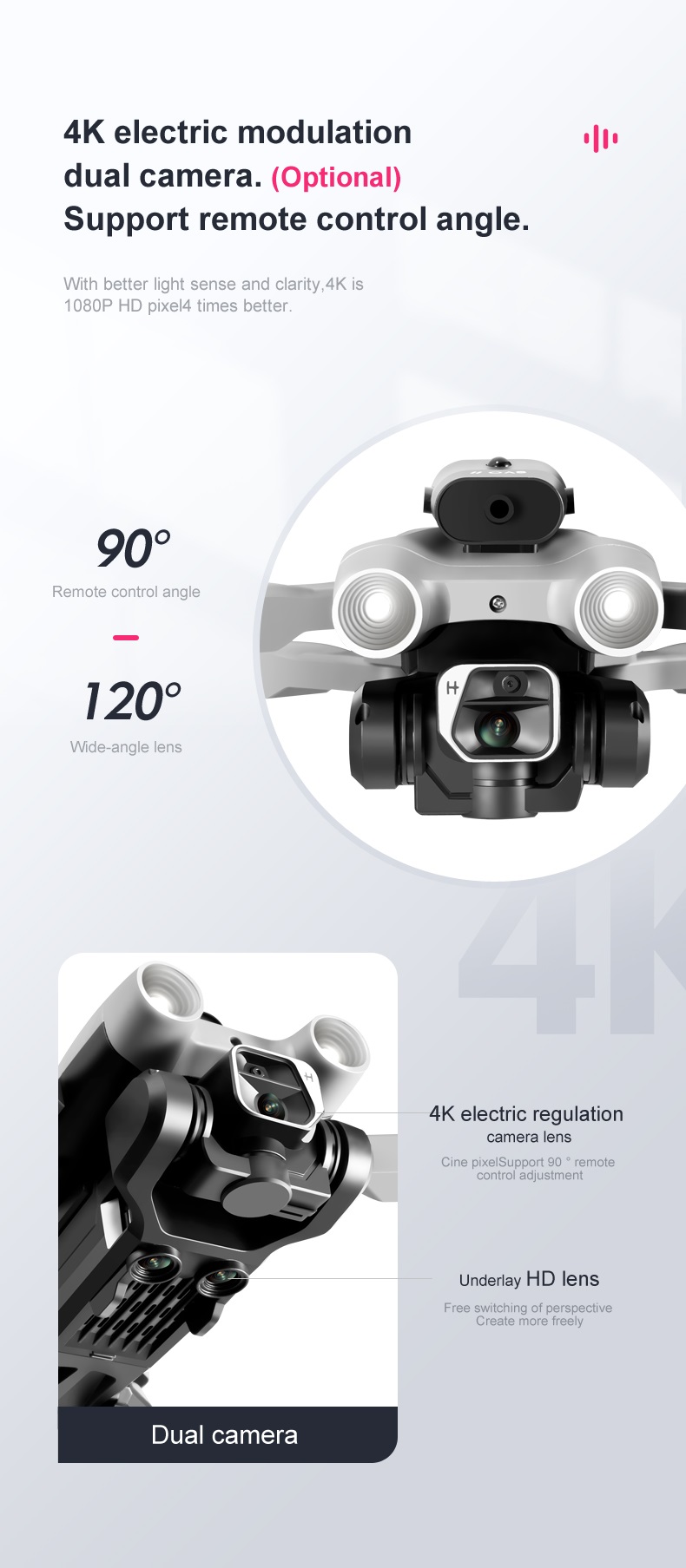 LUXWALLET Libra Light Max Drone – Drone Met Vierzijdige Obstakel Ontwijking - Drone Met Twee Camera’s - 480P – Opvouwbaar - 360° Vliegsysteem - Richtingspunt Vluchtmodus – Zwart - Afbeelding 11