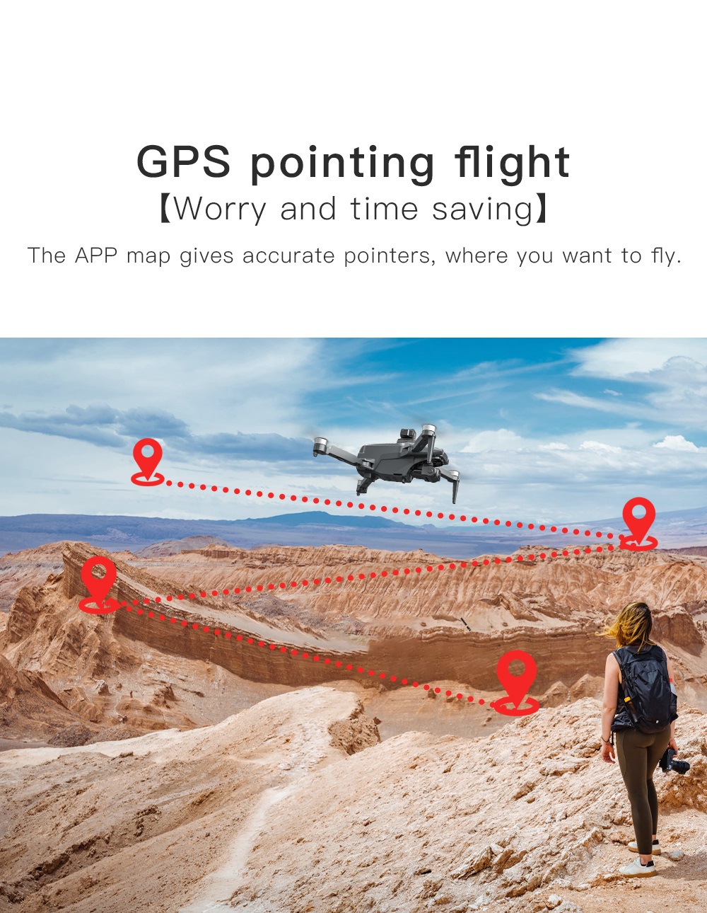 LUXWALLET Chopper X Dodge - 21.6KM/h Drone - WiFi GPS 1080P Full HD Drone – Laser Obstacle Avoidance - EIS Stabilisator - 1200 Meter Afstand + 2x Accu - Afbeelding 14