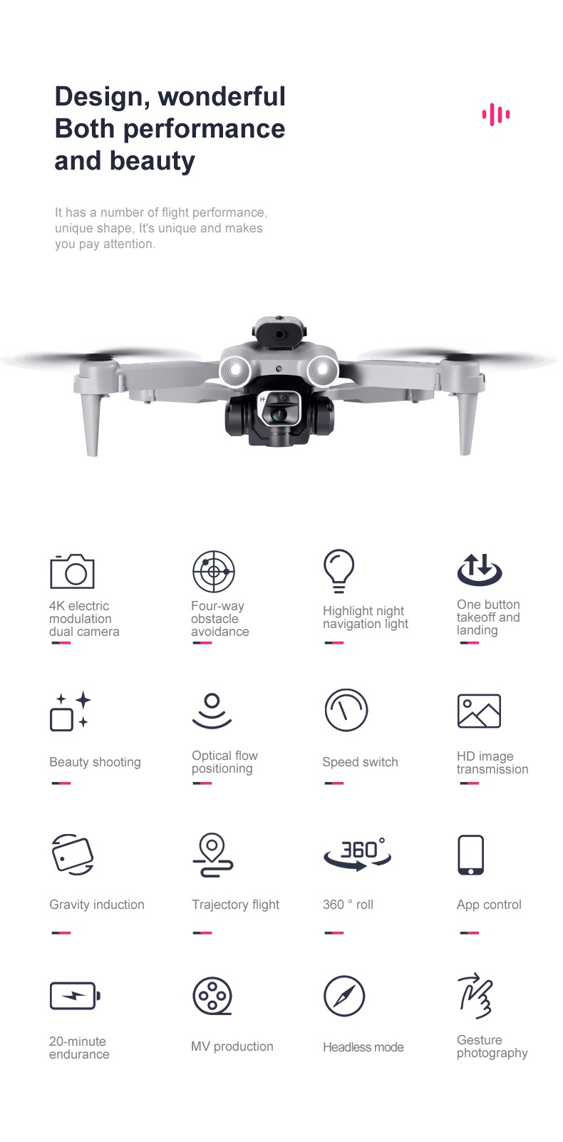 LUXWALLET Libra Light Max Drone – Drone Met Vierzijdige Obstakel Ontwijking - Drone Met Twee Camera’s - 480P – Opvouwbaar - 360° Vliegsysteem - Richtingspunt Vluchtmodus – Zwart - Afbeelding 4