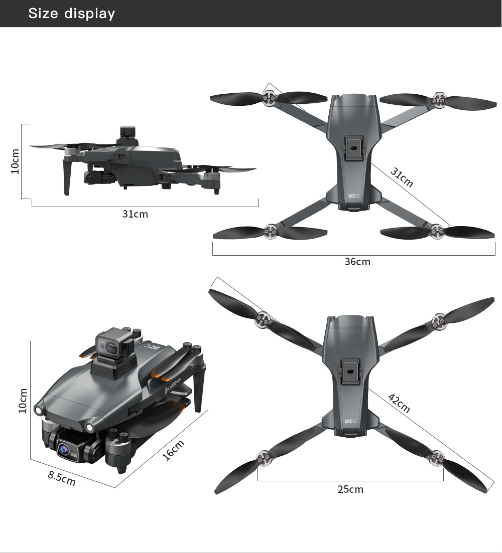 LUXWALLET Chopper X Dodge - 21.6KM/h Drone - WiFi GPS 1080P Full HD Drone – Laser Obstacle Avoidance - EIS Stabilisator - 1200 Meter Afstand + 2x Accu - Afbeelding 24