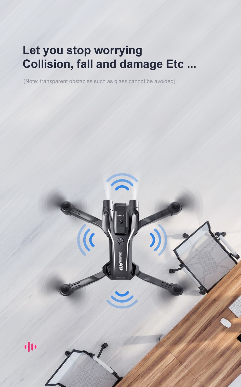 LUXWALLET Libra Light Max Drone – Drone Met Vierzijdige Obstakel Ontwijking - Drone Met Twee Camera’s - 480P – Opvouwbaar - 360° Vliegsysteem - Richtingspunt Vluchtmodus – Zwart - Afbeelding 5