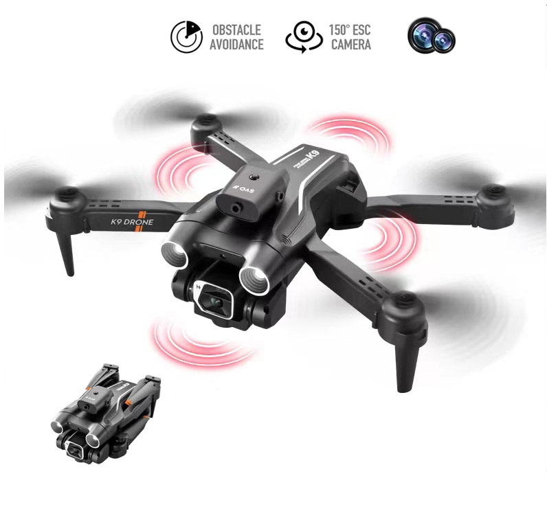 LUXWALLET Libra Light Max Drone – Drone Met Vierzijdige Obstakel Ontwijking - Drone Met Twee Camera’s - 480P – Opvouwbaar - 360° Vliegsysteem - Richtingspunt Vluchtmodus – Zwart - Afbeelding 2