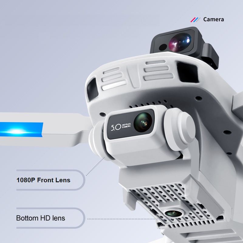 LUXWALLET Falcon X Dodge - 30KM/h Drone - WiFi GPS 1080P Full HD Drone – Laser Obstacle Avoidance - EIS Stabilisator - 2000 Meter Afstand + 2x Accu - Afbeelding 4