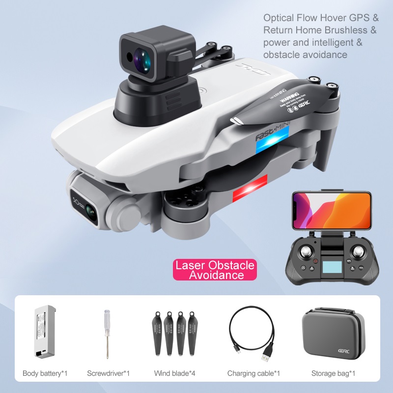 LUXWALLET Falcon X Dodge - 30KM/h Drone - WiFi GPS 1080P Full HD Drone – Laser Obstacle Avoidance - EIS Stabilisator - 2000 Meter Afstand + 2x Accu - Afbeelding 23