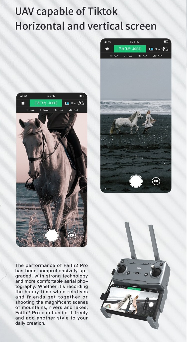 LUXWALLET Valkyrie X Dodge – 5 Ghz WiFi GPS Drone - Micro-SD Kaart Ingang- 4K Camera – 6000 Meter - Laser Obstakel Ontwijking- 3 Assige Gimbal – Return To Home – Borstelloze Motor – Grijs - Afbeelding 13