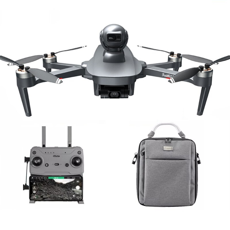 LUXWALLET Valkyrie X Dodge – 5 Ghz WiFi GPS Drone - Micro-SD Kaart Ingang- 4K Camera – 6000 Meter - Laser Obstakel Ontwijking- 3 Assige Gimbal – Return To Home – Borstelloze Motor – Grijs