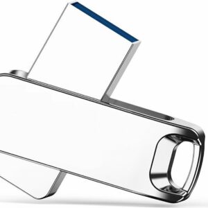 LUXWALLET PD6 Mini USB Stick 64GB USB 2.0 Flash Drive – Geheugen –360 Graden Roteerbaar- Zilver