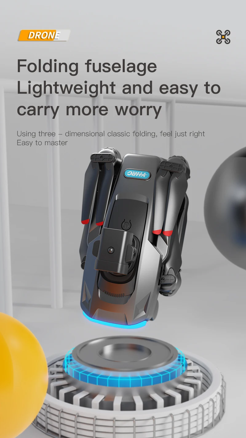 LUXWALLET AeroTech Celestial – 5 GHz Quadcopter Drone – Laser Obstacle Avoidance – Multiplunt Vluchtmodus – Return To Home - Zwart - Afbeelding 3