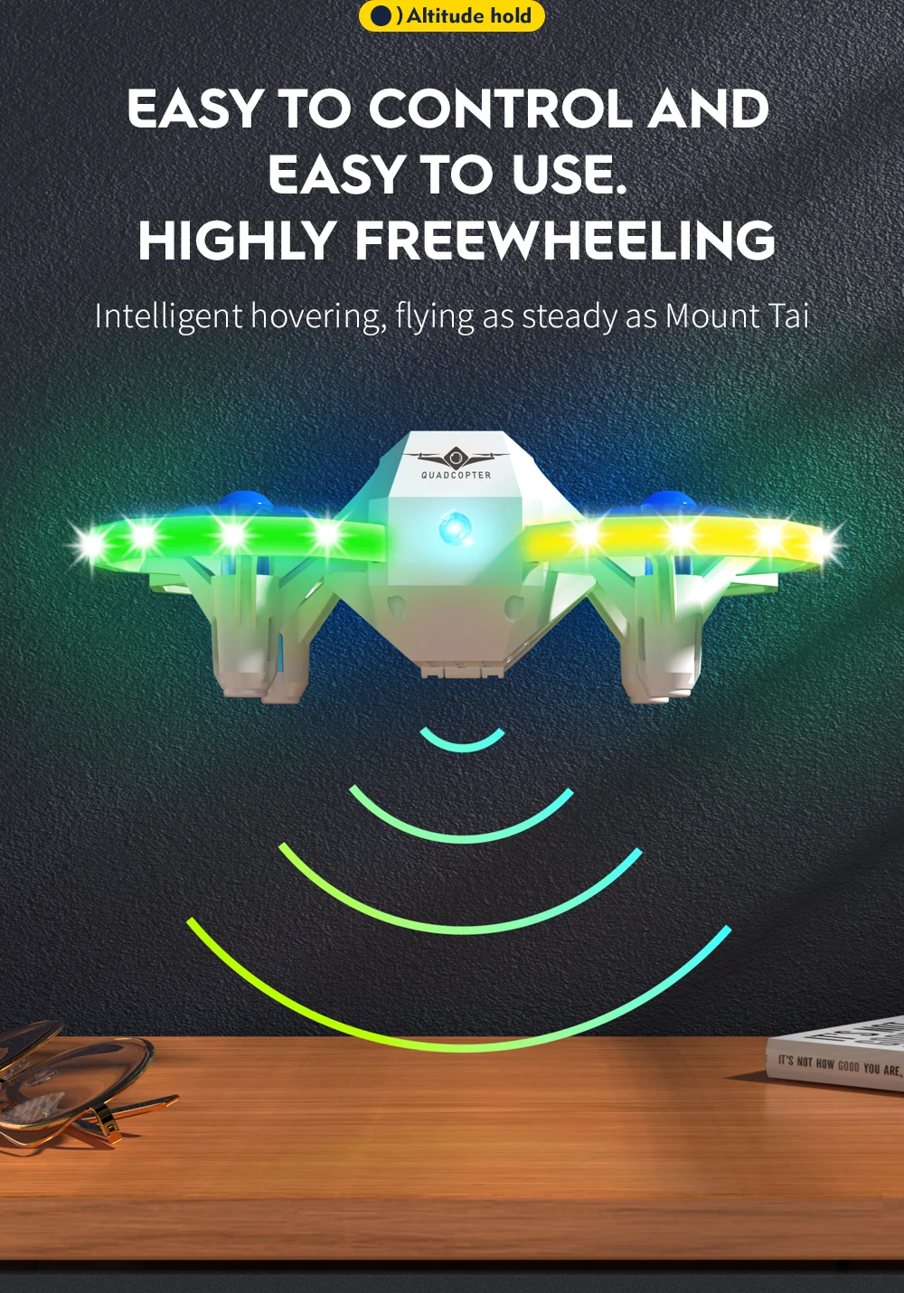 LUXWALLET SkySparky – Mini Beginners Drone – 2.4GHz Drone – Mini Quadcopter Drone – Met Verlichting – Voicecontrol – Wit - Afbeelding 11