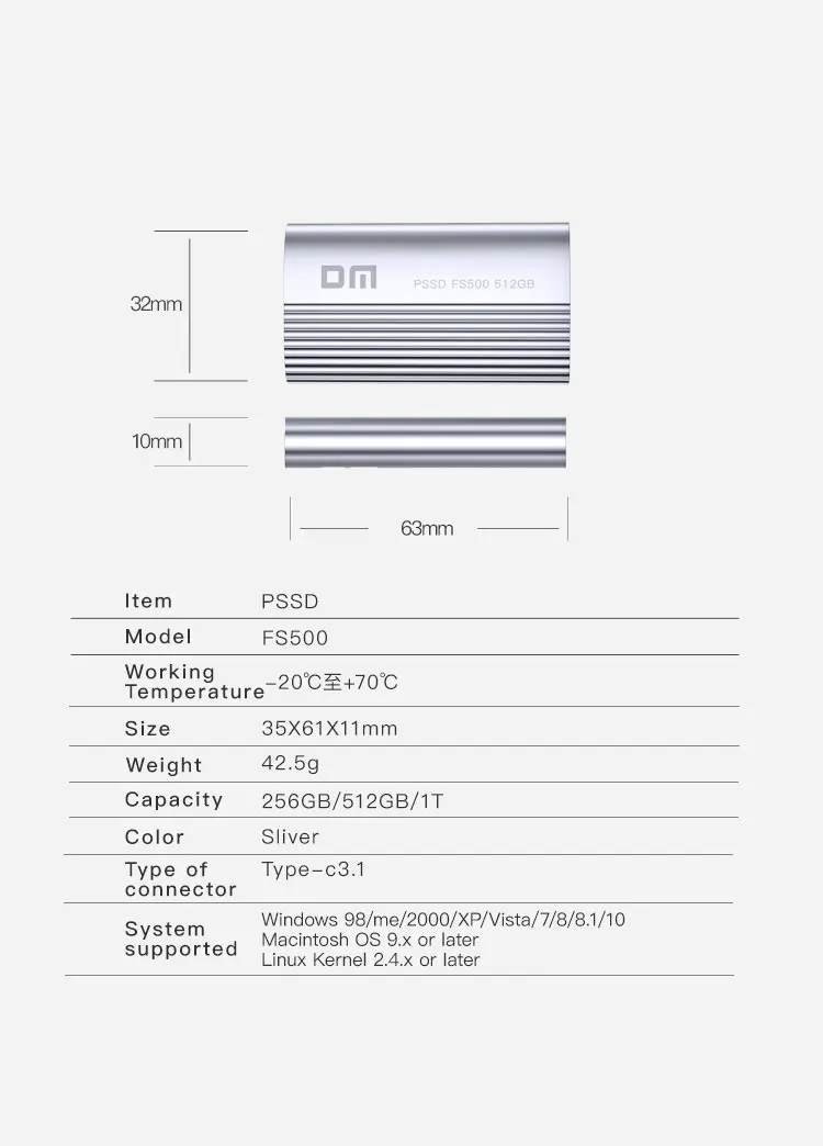 LUXWALLET FS5 Externe SSD 1TB - Externe Draagbare Harde Schijf – HDD – Ultrasnelle Gegevensoverdracht - Zilver - Afbeelding 16