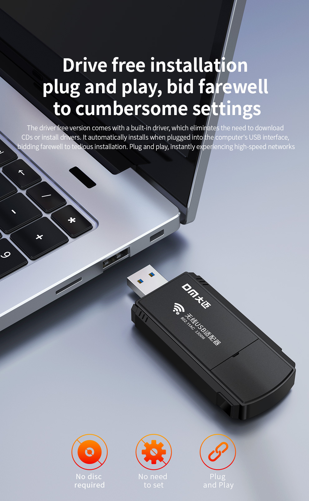 DrPhone TurboLink - 1300Mbps - 5Ghz WiFi Adapter Dongle - Draadloos en Supersnel WiFi - Afbeelding 14